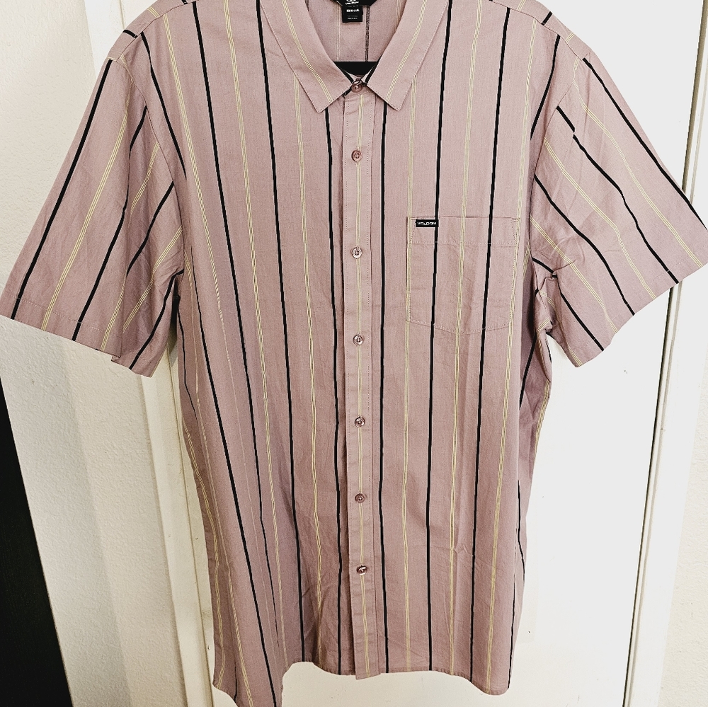 VOLCOM Warbler Short Sleeve Woven Shirt-Nirvana